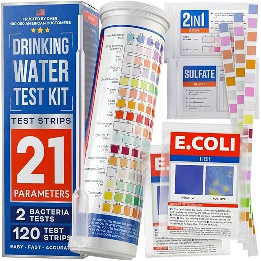 20-in-1 Water Testing Kit: 120 Strips for Safe Water