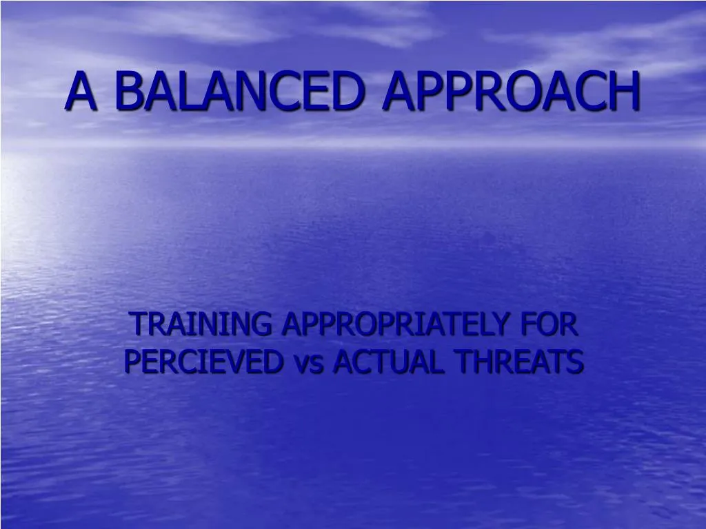 Embrace A Balanced Approach Today