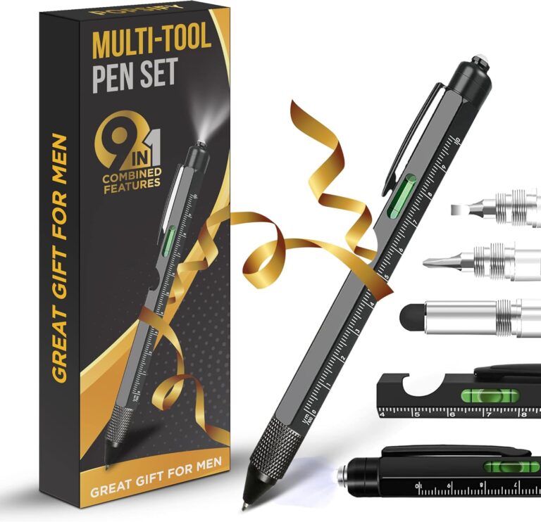 9 in 1 Multitool Pen Set – Christmas Gifts for Men, Stocking Stuffers for Dad, Boyfriend, Husband from Daughter – Cool Gadgets for Men Who Have Everything 9 in 1 Multitool Pen Set – Christmas Gifts for Men, Stocking Stuffers for Dad, Boyfriend, Husband from Daughter – Cool Gadgets for Men Who Have Everything