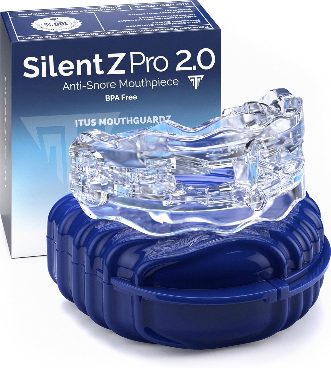 Silentzpro 2.0 – Usa Designed Anti Snore Mouthpiece (Size: Large) – Fully Adjustable Anti Snore Mouth Guard – Professional Patented Anti Snore Device – Brand: Itus Mouthguardz