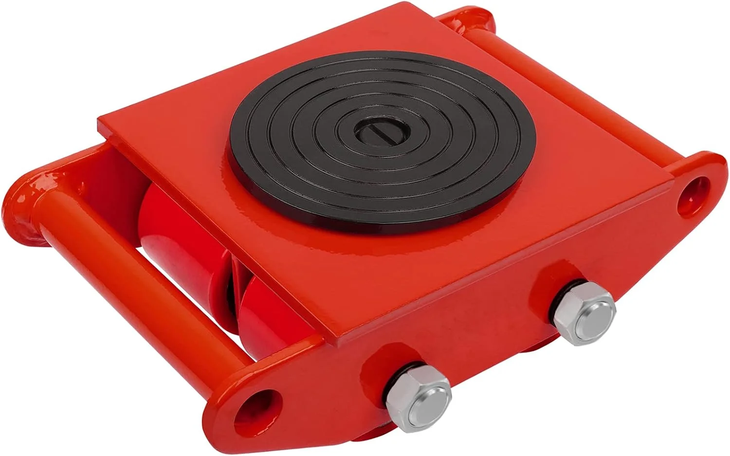 Machine Skates, 6T Machinery Skate Dolly, 13200Lbs Machinery Moving Skate, Machinery Mover Skate With 360° Rotation Cap, Heavy Duty Machine Dolly Skate For Industrial Moving Equipment, Red, 1Pc