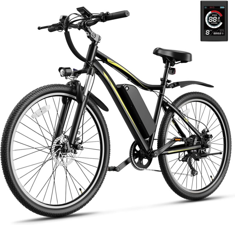 Heybike Electric Bike for Adults, 750W Peak Brushless Motor, up to 50Miles, 22mph Max Speed Electric Mountain Bike, 480WH Removable Battery Ebike, 27.5” Tires, 7-Speed and Front Suspension Heybike Electric Bike for Adults, 750W Peak Brushless Motor, up to 50Miles, 22mph Max Speed Electric Mountain Bike, 480WH Removable Battery Ebike, 27.5” Tires, 7-Speed and Front Suspension