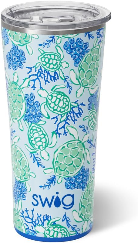 Swig Life 22oz Tumbler, Insulated Coffee Tumbler with Lid, Cup Holder Friendly, Dishwasher Safe, Stainless Steel, Large Travel Mugs Insulated for Hot and Cold Drinks (Shell Yeah) Swig Life 22oz Tumbler, Insulated Coffee Tumbler with Lid, Cup Holder Friendly, Dishwasher Safe, Stainless Steel, Large Travel Mugs Insulated for Hot and Cold Drinks (Shell Yeah)