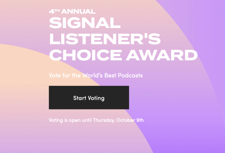 We’re finalists for the prestigious Signal Awards. Help us win! We’re finalists for the prestigious Signal Awards. Help us win!