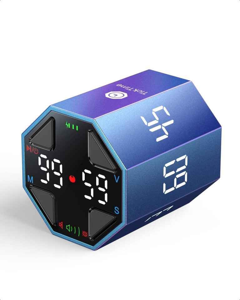 Pomodoro Timer Cube, Custom Pomodoro, Pause & Resume, Silent, Vibrate & Adjustable Sound Alert, for ADHD, Task, Work, Study, 3/5/10/15/30/45/60min & Custom Countdown, Blue Pomodoro Timer Cube, Custom Pomodoro, Pause & Resume, Silent, Vibrate & Adjustable Sound Alert, for ADHD, Task, Work, Study, 3/5/10/15/30/45/60min & Custom Countdown, Blue