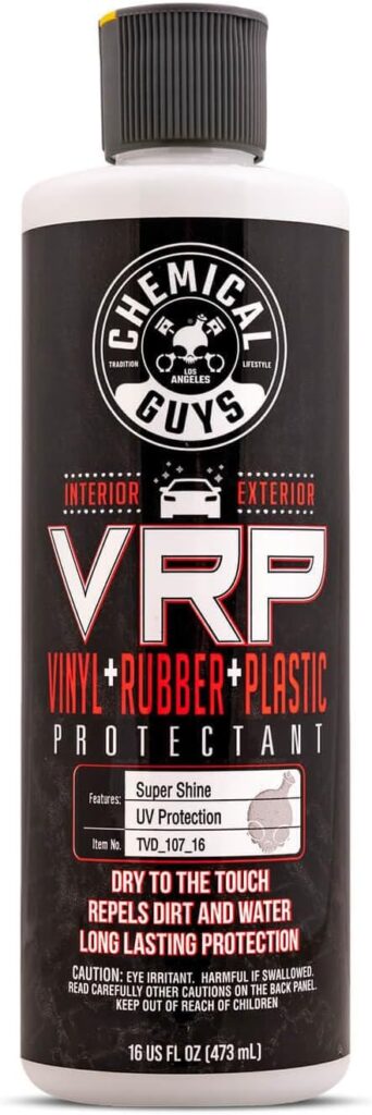 Chemical Guys VRP Vinyl, Rubber and Plastic Non-Greasy Dry-to-the-Touch Long Lasting Super Shine Dressing for Tires, Trim and More, Safe for Cars, Trucks, SUVs, RVs & More, 16 fl oz Chemical Guys VRP Vinyl, Rubber and Plastic Non-Greasy Dry-to-the-Touch Long Lasting Super Shine Dressing for Tires, Trim and More, Safe for Cars, Trucks, SUVs, RVs & More, 16 fl oz