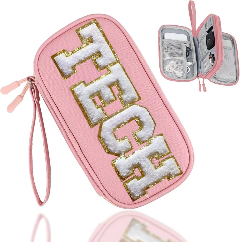 COSHAYSOO Electronic Travel Case Cable Cord Charger Organizer Pouch Bag Airplane Essentials Unique Birthday Christmas Gifts for Women College Teen Girls Traveler Accessories (Light Pink) COSHAYSOO Electronic Travel Case Cable Cord Charger Organizer Pouch Bag Airplane Essentials Unique Birthday Christmas Gifts for Women College Teen Girls Traveler Accessories (Light Pink)