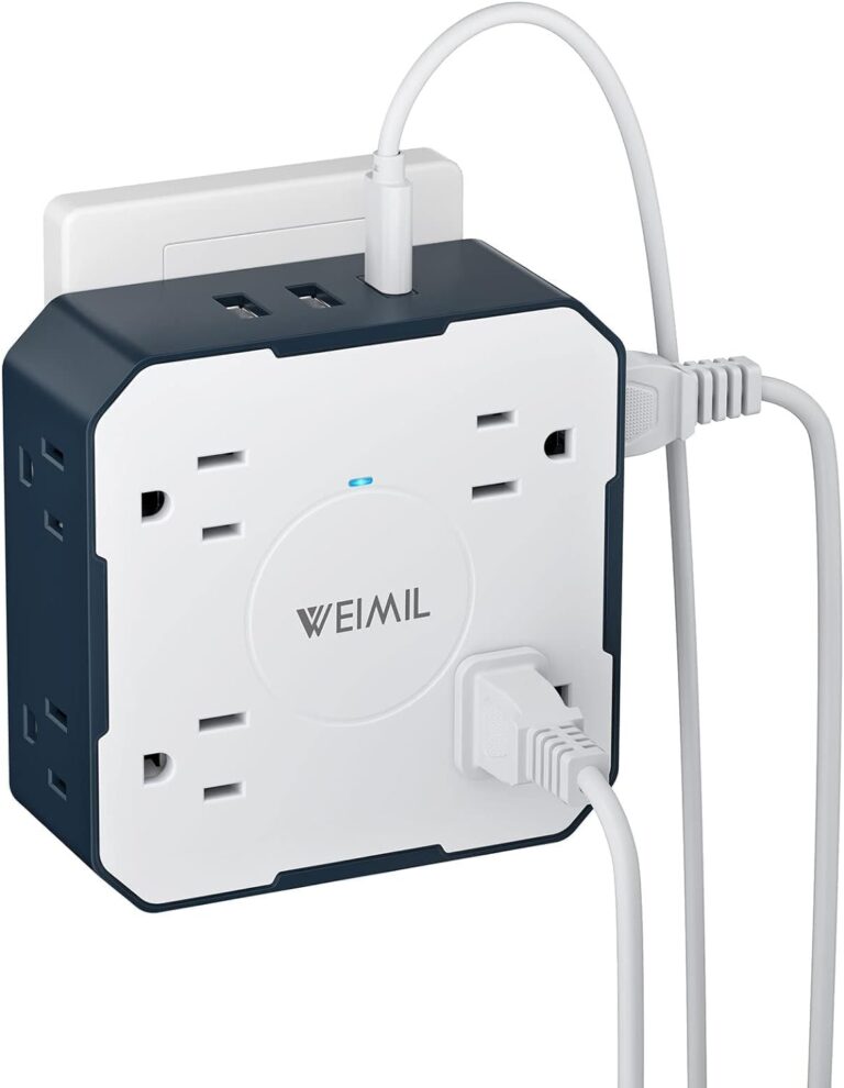 Surge Protector Outlet Extender, 8 AC Outlet Splitter with 3 USB Ports, Multiple Wall Plug Adapter for Travel Home Office