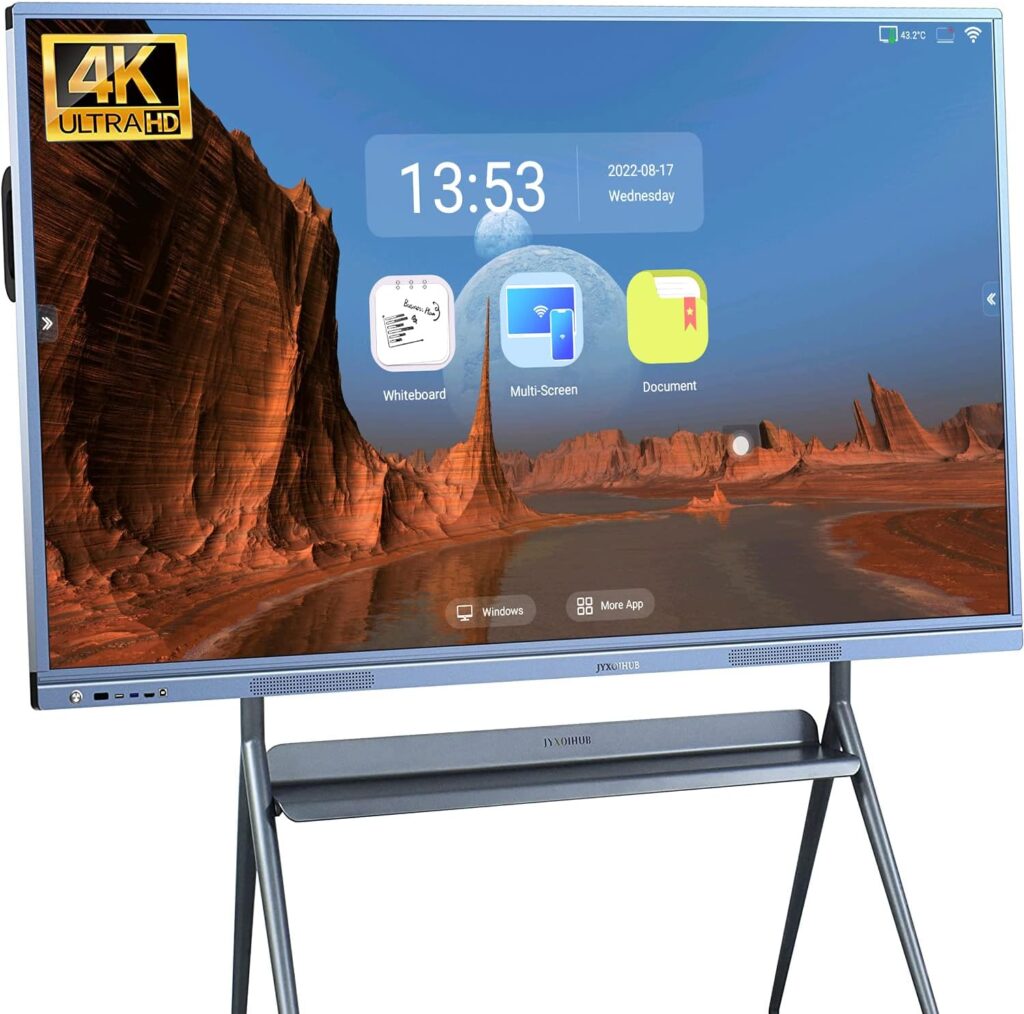 Smart Board Collaboration Hub, JYXOIHUB 55 Inch 4K UHD Digital Electronic Whiteboard Built in Dual OS for Classroom and Business, Touch Screen Interactive Smart Whiteboard (Board Only) Smart Board Collaboration Hub, JYXOIHUB 55 Inch 4K UHD Digital Electronic Whiteboard Built in Dual OS for Classroom and Business, Touch Screen Interactive Smart Whiteboard (Board Only)