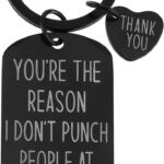 Ouligay Funny Coworker Gifts for Women Men, Gift for Best Friend, Friendship Keychain, Appreciation Gifts for Coworker Bestie Sister Teen Boy Men Retirement Farewell Going Away Gift(Black)