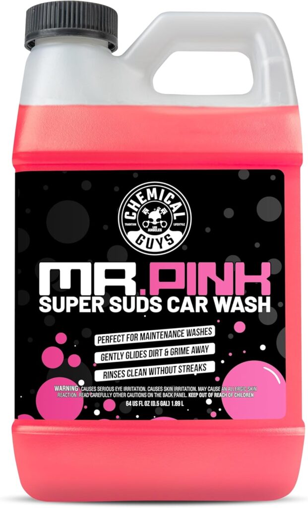 Chemical Guys Mr. Pink Car Wash Soap – 64 oz Super Suds Foaming Car Wash Soap for Cannon, Blaster, or Bucket Washing – pH Balanced, Safe on Wax, Sealant, Ceramic, and Clear Coat Finishes