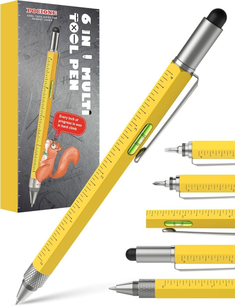 Stocking Stuffers for Men Multitool Pen – Mens Gifts for Christmas Unique White Elephant Gifts for Adults Useful, Birthday Gift Ideas for Dads Grandpas Who Want Nothing, Cool Gadgets EDC Tools for Men