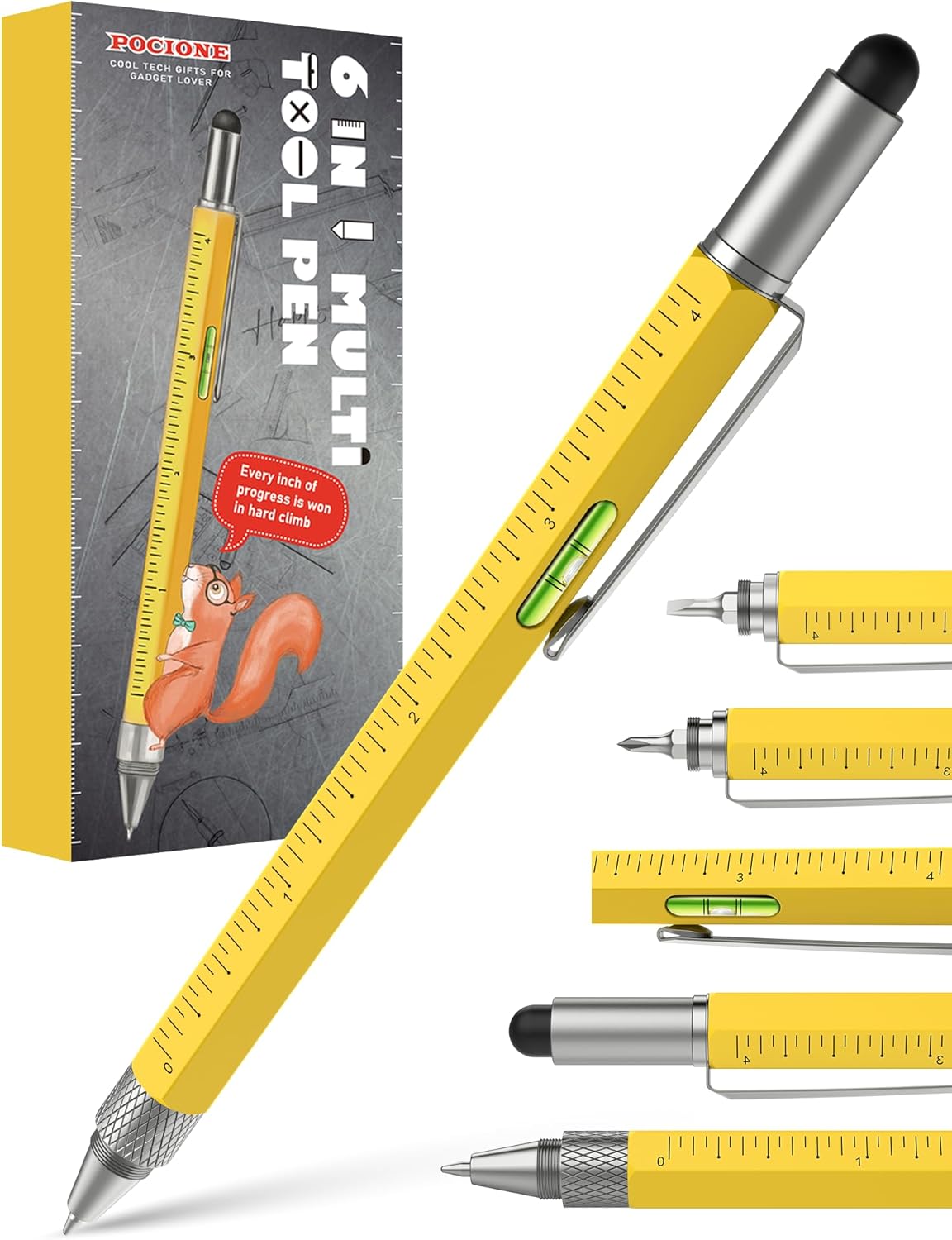 Stocking Stuffers for Men Multitool Pen – Mens Gifts for Christmas Unique White Elephant Gifts for Adults Useful, Birthday Gift Ideas for Dads Grandpas Who Want Nothing, Cool Gadgets EDC Tools for Men