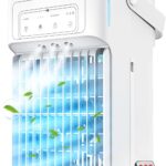 Portable Air Conditioners,Dual-Motors Portable AC Unit 3in1 Mini Air Conditioner portable for Room,Evaporative Air Cooler with Remote,3 Mist,3 Speed,7 Lights,Larger Tank,2-8H Timer for Bedroom,Office